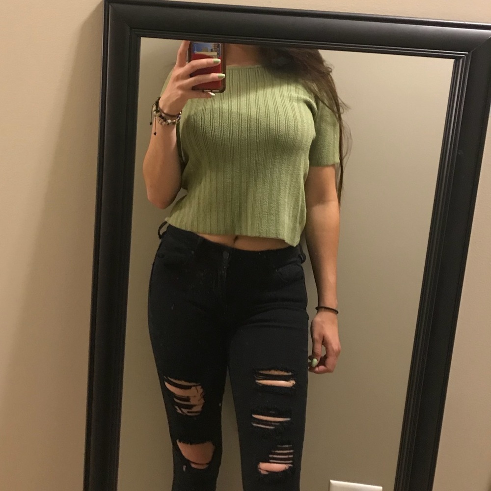 Green vintage top